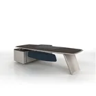 Wood Executive Table Kano 2021 New Italy Design Wood Veneer MDF Executive Table