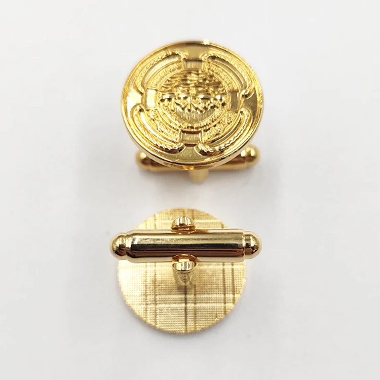 Customize Cufflinks men Cuff Link with Factory Prices gold plating bronze metal cuff links