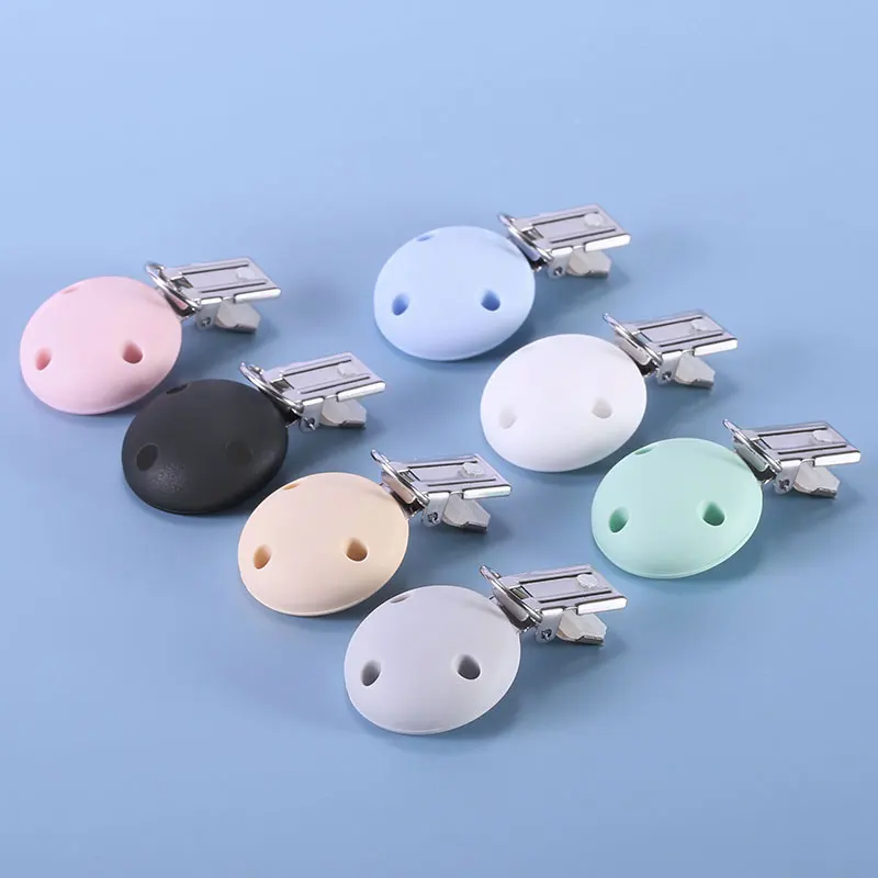 Unique Design Baby Rubber Dummy Chain Holder Silicone Baby Teething Pacifier Clip Accessories