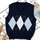 China Vest High Standard China Reliable Manufacturer Plaid Knit College Sweater Vest Custom Logo