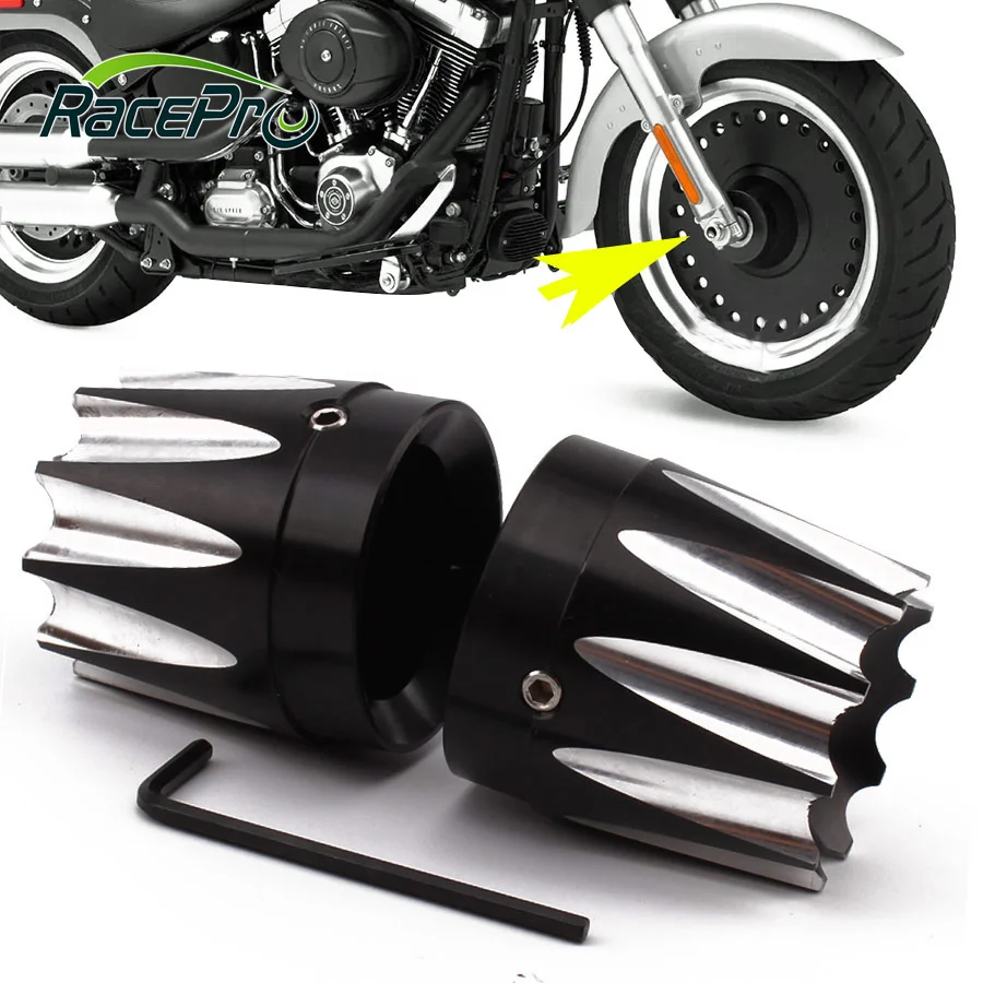 Qiyun Accessori moto,Kit conversione per moto,Tappo copri-dado per assale anteriore e posteriore per Harley Softail Dyna V-Rod Sportster 883 1200 supporto moto 