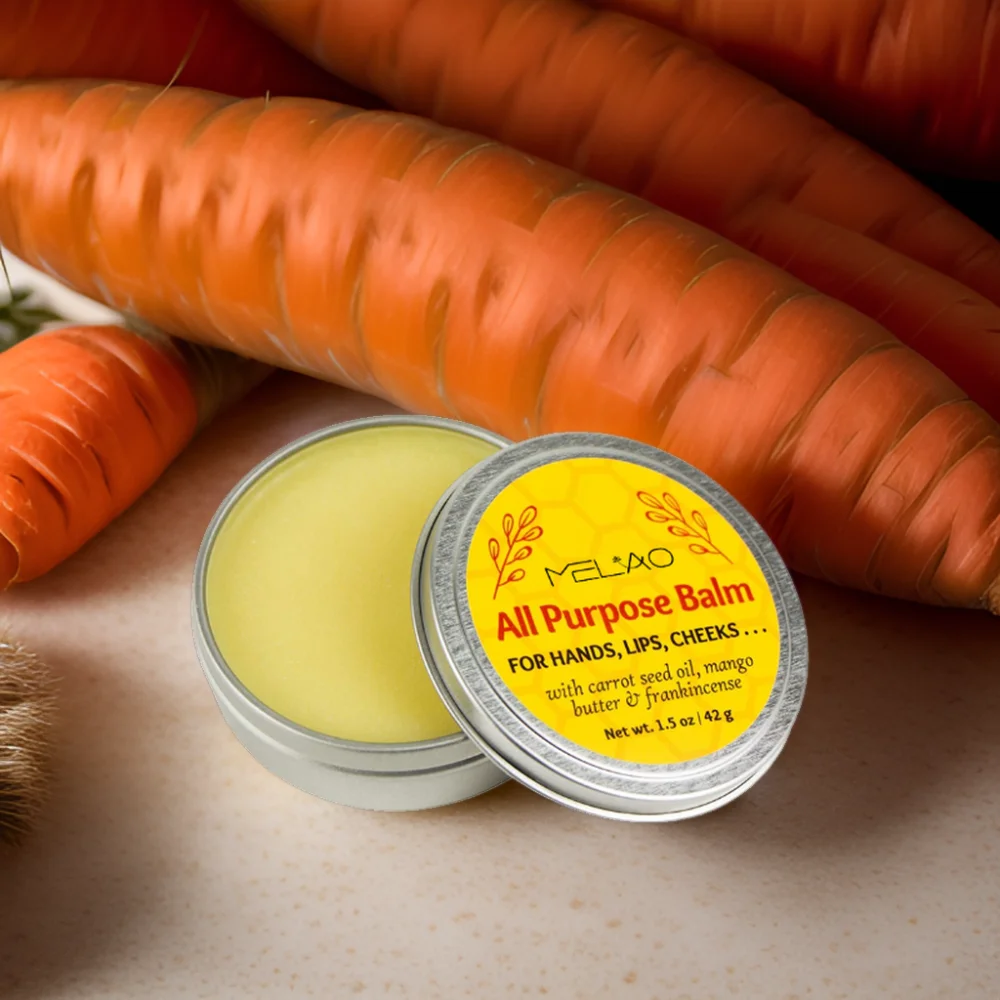 Carrot Seed Oil All Purpose Balm For Hands Lips Cheeks With Mango Butter Frankincense Full Body Care Carrot Seed Oil Balm