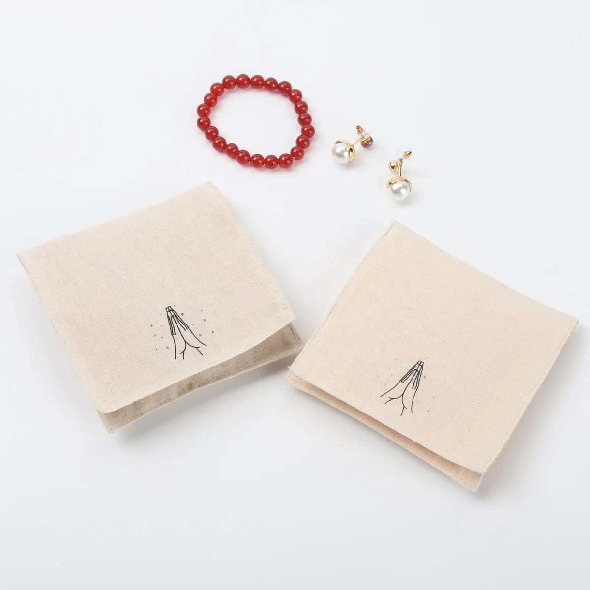 Small Envelope Gift Jewelry Packaging Bag Muslin Envelope Bracelet Necklace Jewelry Pouch
