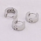 Silver Earrings Earrings Silver Earrings Fashion Stainless Steel Thick Silver Men's Earrings