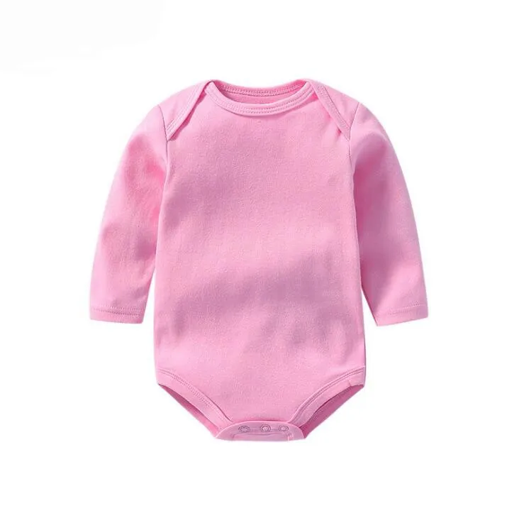 manufacturer Solid color long sleeve baby bodys