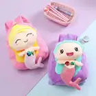 Cartoon Backpack Betuiful And Cute Cartoon Memaid Plush Backpack Factory Direct Sales Kids Backpack