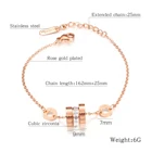 Pretty Jewelry Womens Bracelet Delicate Pretty Roman CZ Jewelry Stainless Steel Bracelet Women Charm