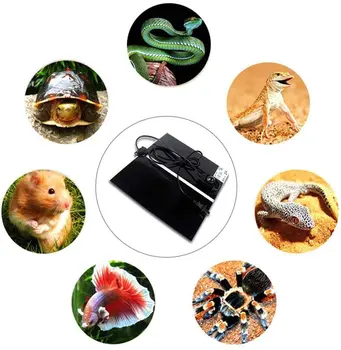 Under Tank Electric Reptile Heat Pad - Digital Mat Panel 15*28cm 7W 110V/220V for Terrarium Enclosure Rack & Pets Bulk