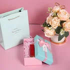 Gift Wholesale Custom Printed Gift Box Bow Lipstick Perfume Birthday Paper Gift Box Paper Gift Bag Set