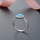 White Rings Ring Stone Ring POLIVA 18K White Gold Plated Moonstone Opal Ring 925 Sterling Silver Rings For Women