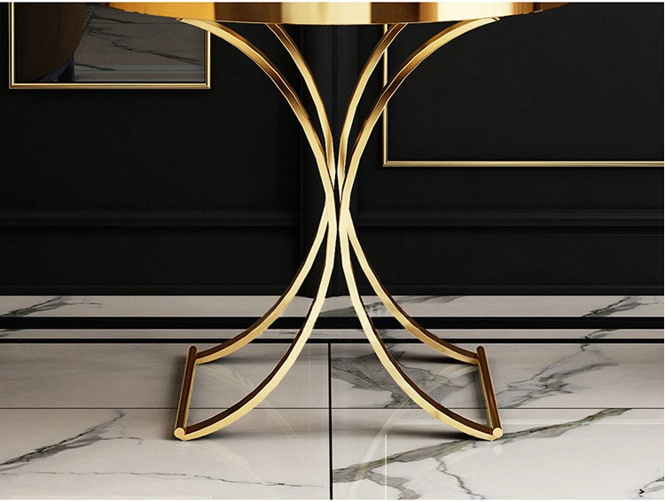 Custom Simple Design Unique Italian Luxury Home Furniture Decor Mesa De Salon Centro Center Golden Side Coffee Tables