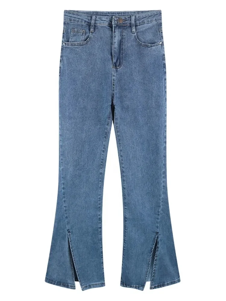 Wide-leg Jeans Women's Mid Waist Denim Loose Small Drape Straight Mopping Pants Women Jeans