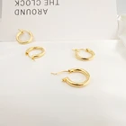 Metal Earrings 14K 18K Gold Plated Metal Women Party With Jewelry Earrings Accessories Clips