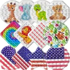 Toy Pop Toy Custom Pattern Reliever Anti Stress Push Pop Bubble Rainbow Fidget Sensory Toy