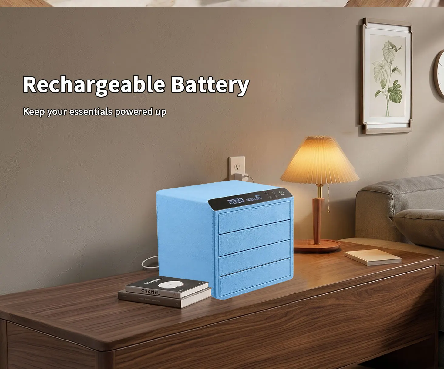 dr 1274 ft ceqsafe smart luxury home anti theft small intelligent fingerprint 4 layers premium leather jewelry drawers safe box-11