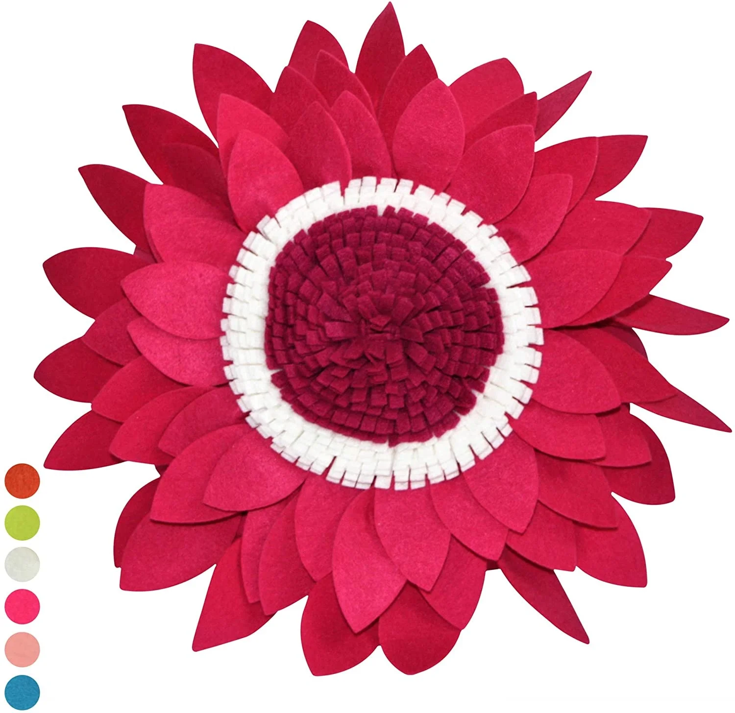 round flower pillow
