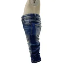 Children 2 Tone Patchwork Destroy Washed Ripped Denim Children Trousers Boy's Distressed Jeans Kids Pants