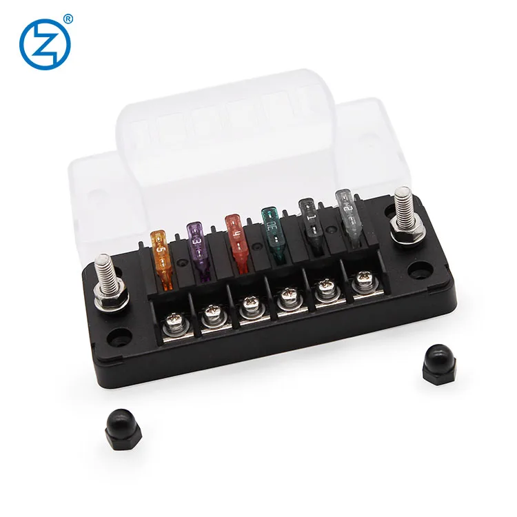8-WAY ATC AUTO FUSE HOLDER BOX 8 IN 8 OUT POWER DISTRIBUTION PANEL WITH FUSES 