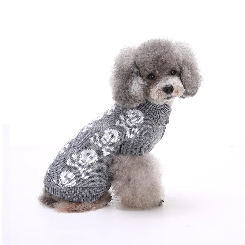 product halloween theme turtleneck knitted pullover dog sweater for small medium dogs autumn winter warm soft apparel-52