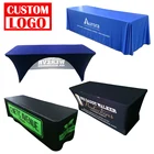 High Quality Home Use Spandex 6ft 8ft 10ft Table Cloth Custom Logo And Design Advertising Printed Table Cloth