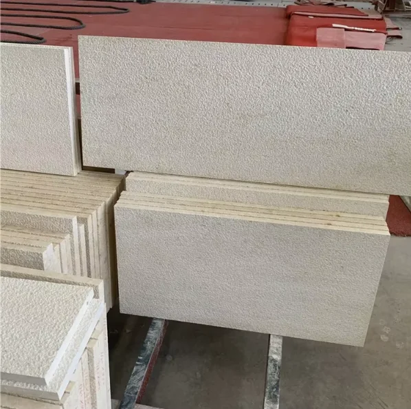 product natural beige limestone for outdoor floor tiles bushhammed face wall cladding tiles-2