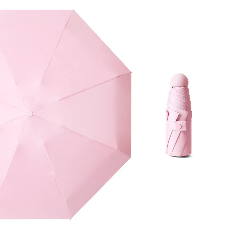 Promotional Outdoor Custom Pocket Umbrella Rain Mini Capsule Umbrella With Logo Printing