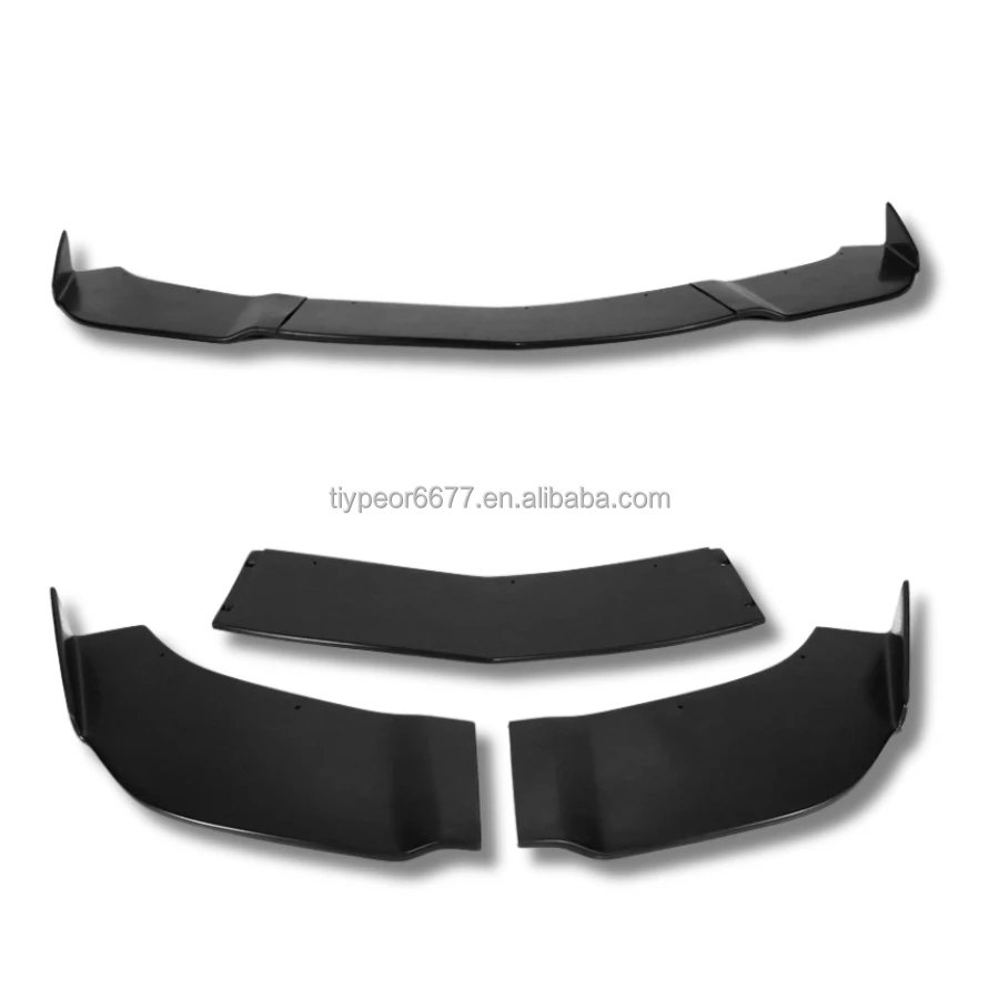 product tiypeor front splitter for 2012 2014 dodge charger srt front bumper lip pu 3pcs-8