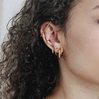 Clear Earring Gemnel High Quality Jewellery Clear Diamond Cartilage Bar Ear Cuff Earring Custom Logo