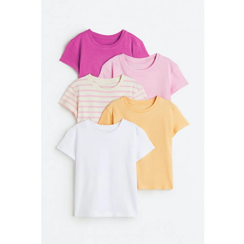 Manufacturer 100% Organic Cotton Soft Comfortable Short Sleeve Girl T Shirt For Kids