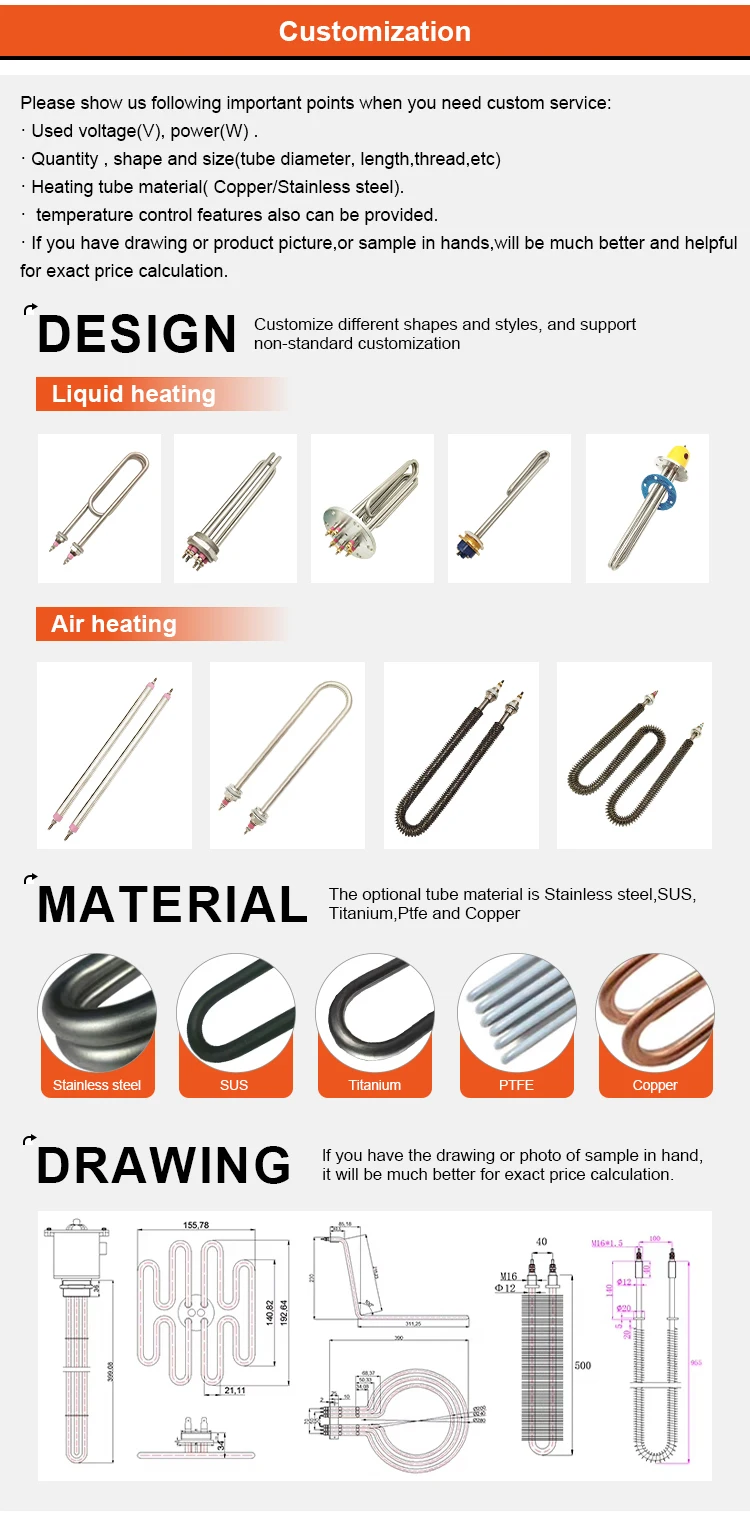 Finned Air Heating Tube, SUS304, Stainless, Steel, 220V/380V - detail 8