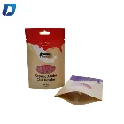 Custom Small And Large Size Kraft Paper Food Bag With Window For Chili Powder