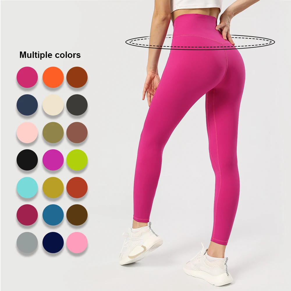 2023 New Design Anti-Slip Colorful High Waist Butt Lift Yoga Pants Leggings For Women