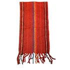 Wool Woven Scarf Women Wholesale Factory 100% Polyester Simple Lattice Wool Tassel Woven Scarf For Women