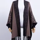 Cape 2021 Hot-Selling Comfortable Soft Colourful Women Cloths Sleeves Cape Shawl