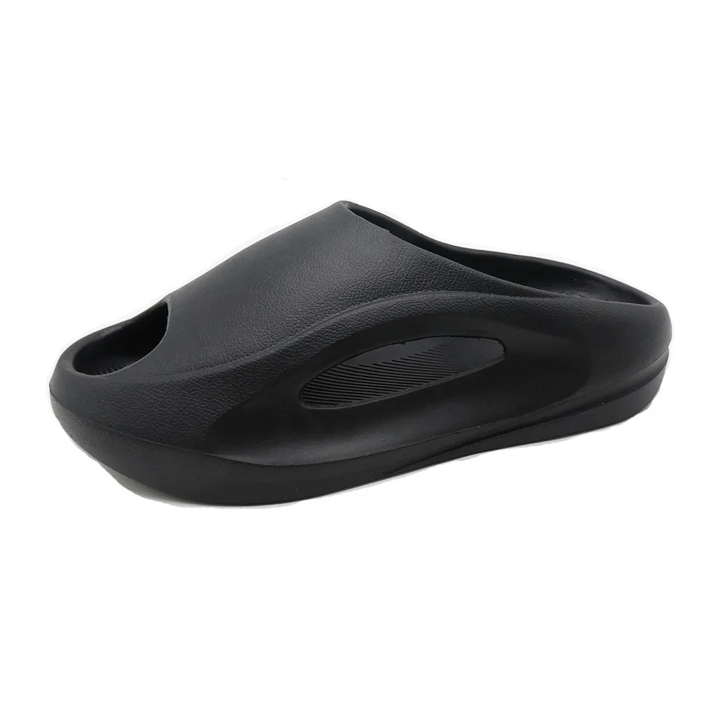 HEVA Slides Custom  logo solid color cushion home beach eva foam men sliders slippers  shoes for women men