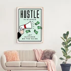 Quotes Home Motivational Quotes HUSTLE Canvas Painting Artwork Poster Prints Wall Picture For Home Decor