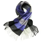 Scarfs Knitted Fashion 2021 Square Wool Scarfs Knitted Scarf Wool Blue For Man