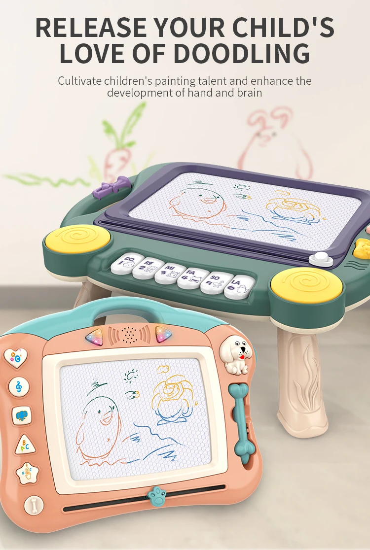 New Product Magnetic Musical Educational Gift For Kids Drawing Board With Color Piano