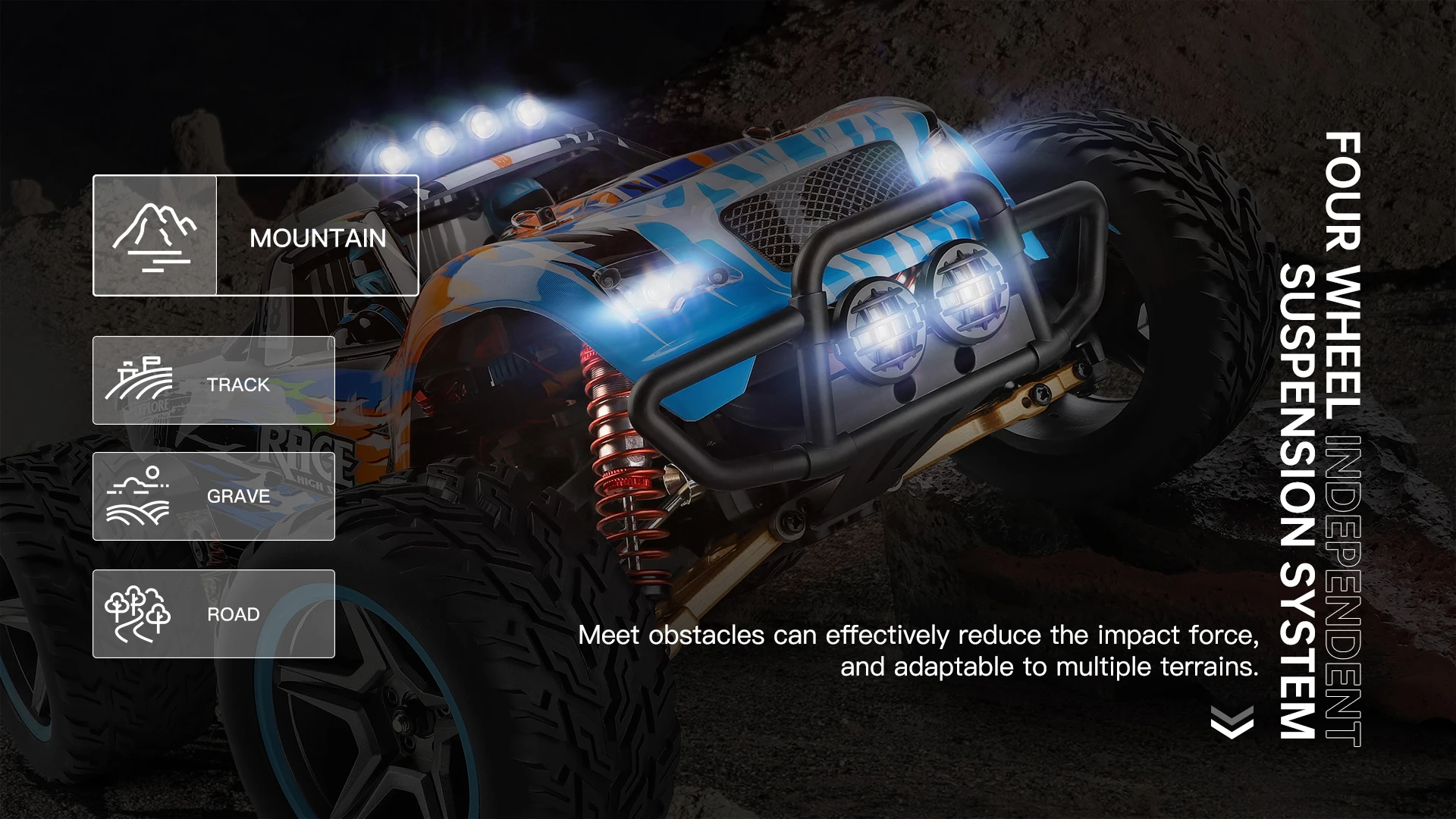 HOSHI WLtoys 104019 RC Car 1/10 RC Cars for Adults with High Speed 2.4G 4WD 55KM/H High Brushless RC Car Toys Christmas Gifts