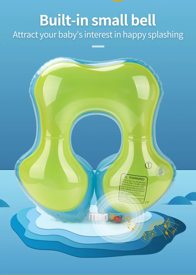 Swimbobo Hot Sale 0-3 Years Old Baby Underarm Floating Ring Anti-roll and Anti-choke Water Children Blue Swimming Ring