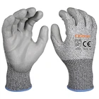 Cut Resistant Gloves Cut Resistant Gloves Wholesale CE En388 Cut 5 Cut Resistant PU Palm Coated Gloves