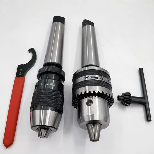 Machine Tools Heavy duty Key-type Drill Chucks with Tapered Drill Chuck Key Taper Fitting for Lathe Drilling Machine