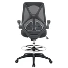 Chair Desk Drafting Mesh Chair With Chrome Footring For Standing Office Desk Table