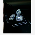 Double Emerald Double Jewelry VVS1 D Color Emerald Cut Moissanite Diamond With GRA Certificate