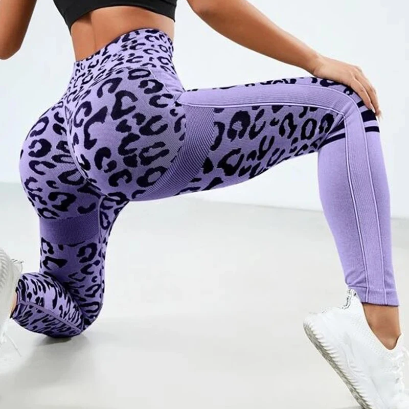Sport Leggings Women Yoga Pants Workout Fitness Clothing Jogging Running Pants Gym Tights Stretch Print Sportswear Casual Pants