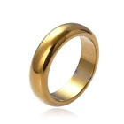 Ring Hematite Ring 2021 Haosiqi High Quality 6 Mm Curved Gold Hematite Ring Simple Design Ring