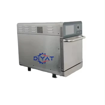 Microwave convection impingement infrared smart menu system touch display