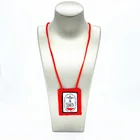 Cross Rosary Wool Customized Red Jesus Scapulars Rope Cross Rosary Necklace For Women And Men Scapular