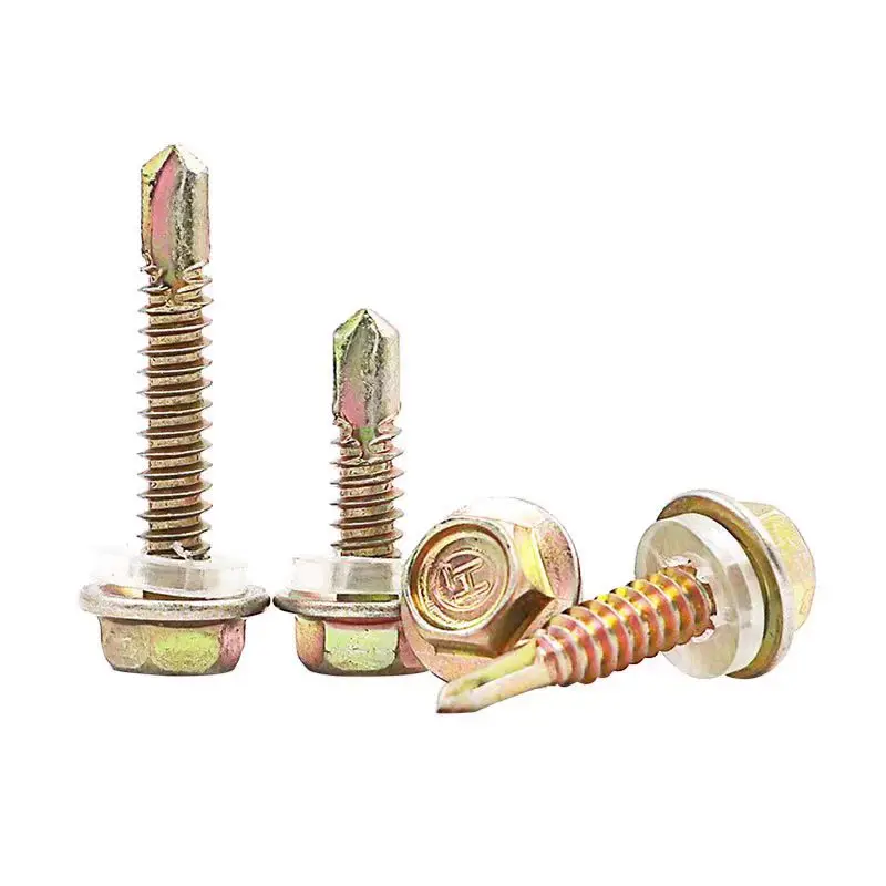 Factory Supply Hex Head Wood Screw Stainless Steel Hexagon Flange Head Self Drilling Screws factory