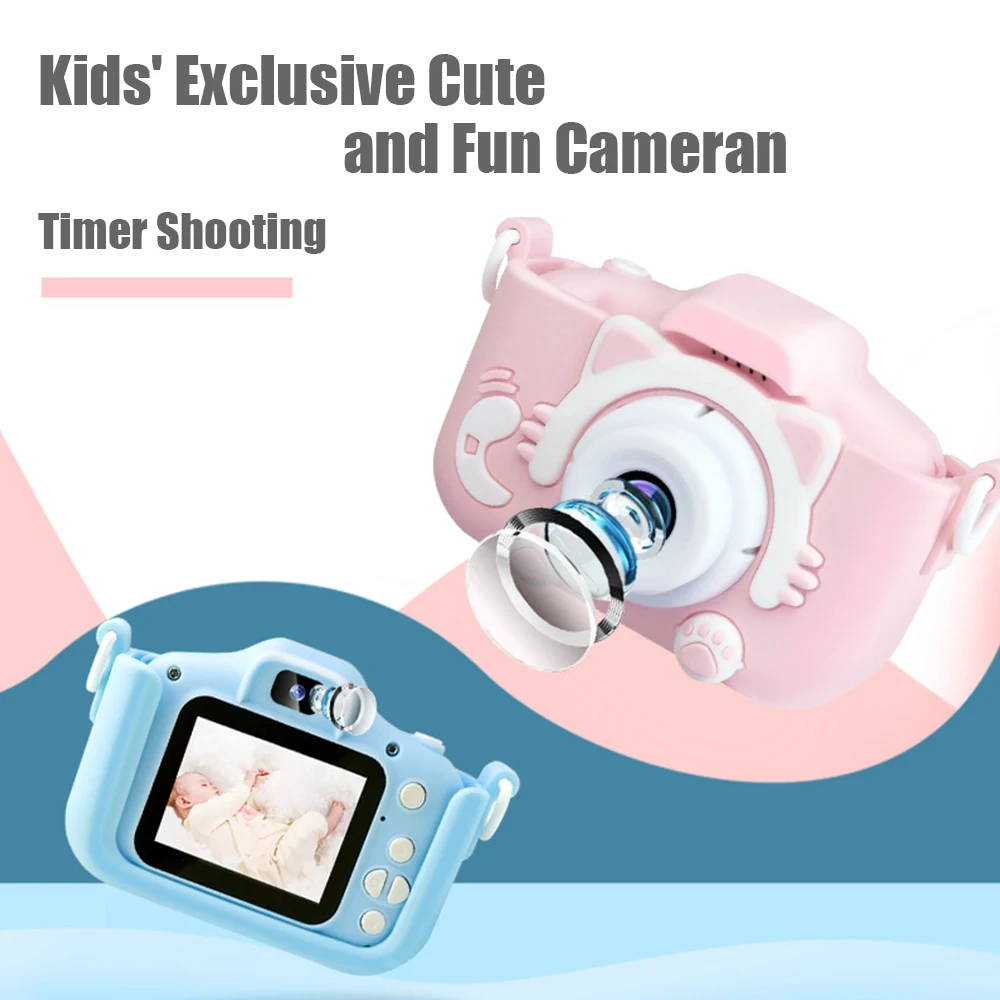 Kid Camera Digital FHD 1080P Digital Camera with SD Card Lanyard Compact Portable Mini Camera for Children Teens Students